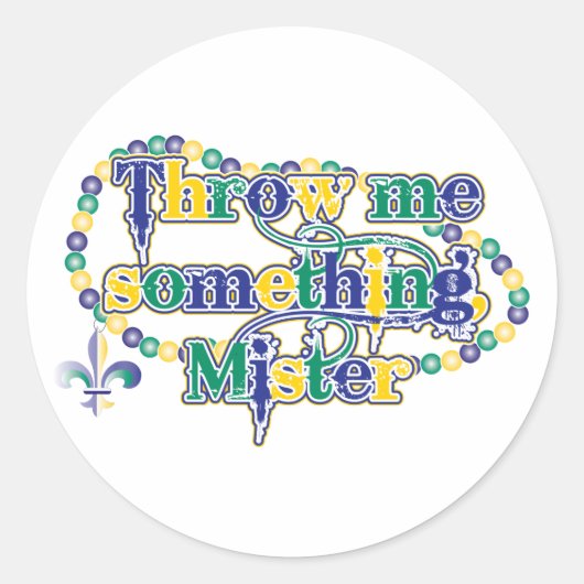 Sticker Rond Jette-moi quelque chose, Monsieur (bc) (Devant)