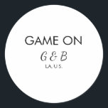 Sticker Rond Jeu ajouter nom du couple mariage lieu ville g<br><div class="desc">conception</div>