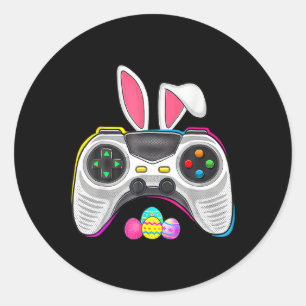 Sticker Rond Jeu Bunny Oeufs Costume Pâques Jours Garçons Enfan