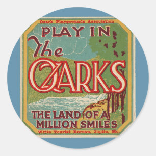 Sticker Rond Jeu dans la terre d'OZARKS de million de sourires