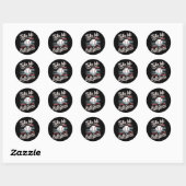 Sticker Rond Jeu de balle du drapeau américain (Feuille)