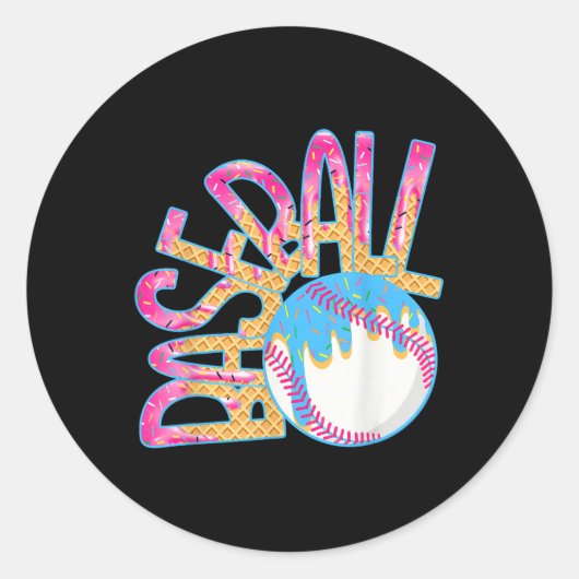 Sticker Rond Jeu de baseball Jour Drift Crème Driam Boys B (Devant)