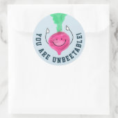 Sticker Rond Jeu de betterave positif - Incroyable (Sac)