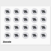 Sticker Rond Jeu de Black Cocker (Feuille)