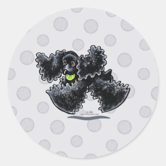 Sticker Rond Jeu de Black Cocker (Devant)
