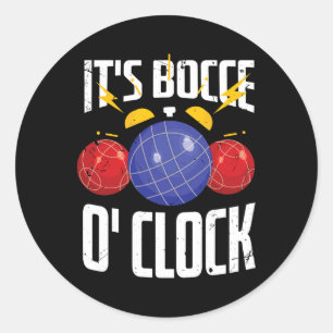 Sticker Rond Jeu de Bowling Familial Italien Joueur Funny Boc