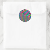 Sticker Rond Jeu de couleurs - Art fractal (Sac)