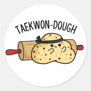 Sticker Rond Jeu De Cuisson Douteuse À Teckwon-Dough
