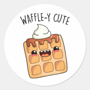 Sticker Rond Jeu de gaufre amusant