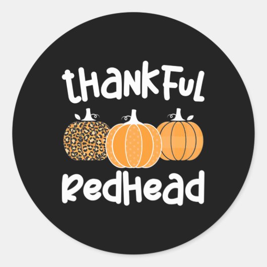 Sticker Rond Jeu de grâce Thanksgiving Red Haired Woman 1 (Devant)