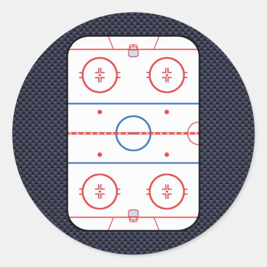 Sticker Rond Jeu de hockey Compagnon de fibre de carbone style (Devant)