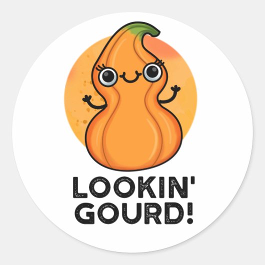 Sticker Rond Jeu de légumes amusant à regarder (Devant)