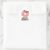 Sticker Rond Jeu de nourriture amusant Holey Donut (Sac)
