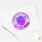 Sticker Rond Jeu de raisins positif - Obtenir la clarté (Enveloppe)