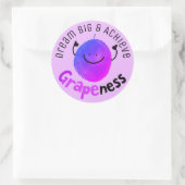 Sticker Rond Jeu de raisins positif - Obtenir la clarté (Sac)