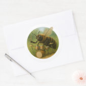 Sticker Rond Jeu de tambours musicien Bee (Enveloppe)