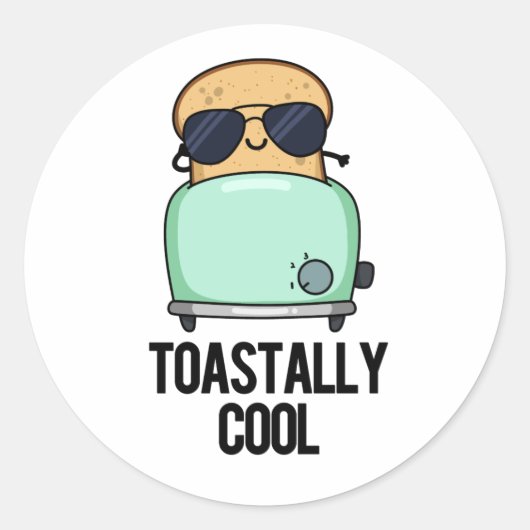 Sticker Rond Jeu de toast Cool (Devant)