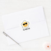 Sticker Rond Jeu d'Oeuf frit TGI Funny Food Pun (Enveloppe)