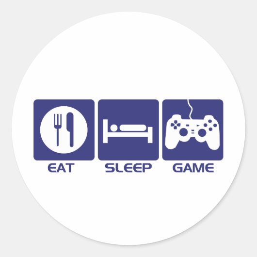 Sticker Rond Jeu Dormir (Devant)
