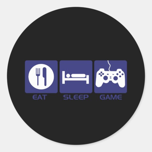 Sticker Rond Jeu Dormir (Devant)