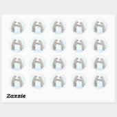 Sticker Rond Jeu d'ours polaire (Feuille)