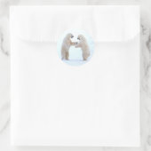 Sticker Rond Jeu d'ours polaire (Sac)