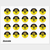 Sticker Rond Jeu Drapeau Baden-Wuerttemberg (Feuille)