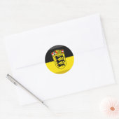 Sticker Rond Jeu Drapeau Baden-Wuerttemberg (Enveloppe)