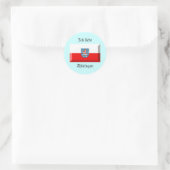 Sticker Rond Jeu Drapeau Thuringen (Sac)
