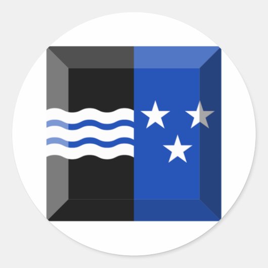 Sticker Rond Jeu du Drapeau d'Argovie (Devant)