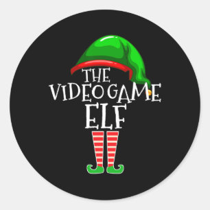 Sticker Rond Jeu Elf Groupe Correspondance Famille Noël Jeu cad