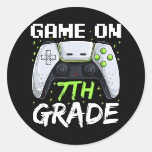 Sticker Rond Jeu En 7E Année Amusement Retour À L'École Gamer B