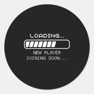 Sticker Rond Jeu Faire-part bébé, Chargement du nouveau joueur
