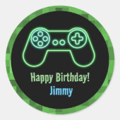 Sticker Rond Jeu Joyeux anniversaire (Devant)