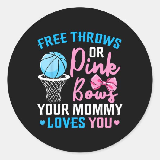 Sticker Rond Jeu Libre ou Bows Rose Maman Aime Vous Genre Re (Devant)