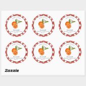 Sticker Rond Jeu rond Plaid Marmalade orange (Feuille)