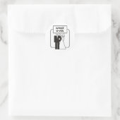 Sticker Rond Jeu sur le mariage (Sac)