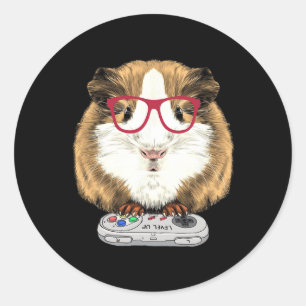 Sticker Rond Jeu vidéo de cobaye Faune Animal Cobaye G