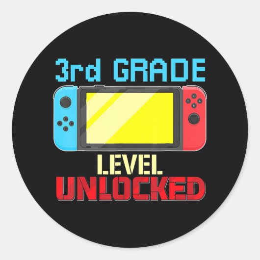Sticker Rond Jeu vidéo de niveau 3rd (Devant)