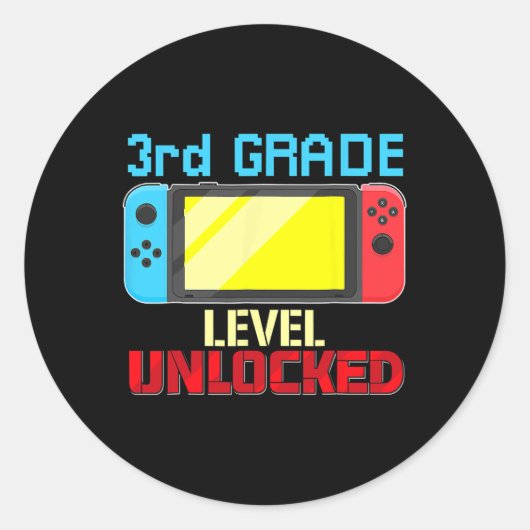 Sticker Rond Jeu vidéo de niveau 3rd (Devant)