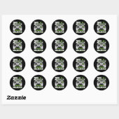 Sticker Rond Jeu Vidéo Déverrouillé De 2E Année À L'École (Feuille)