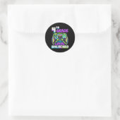 Sticker Rond Jeu vidéo déverrouillé de 4e année à l'école (Sac)