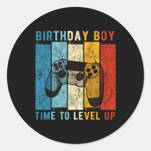 Sticker Rond Jeu Vidéo Jeu Anniversaire Cadeau 1