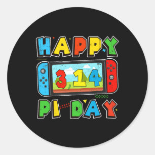 Sticker Rond Jeu Vidéo Jour Jeu Jeu Jeu Math Enseignant Enfants