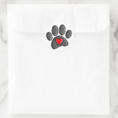 Sticker Rond Jeu vidéo Retro 80s 8 bits Pixel Art Chien Paw (Sac)