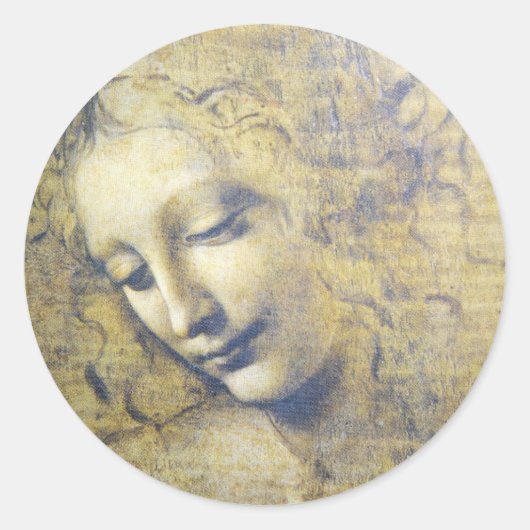 Sticker Rond jeune femme 2 (Devant)