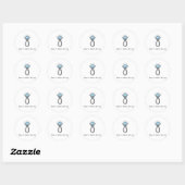 Sticker Rond jeune mariée à être (Feuille)