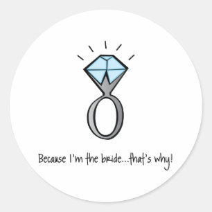 Sticker Rond jeune mariée à être
