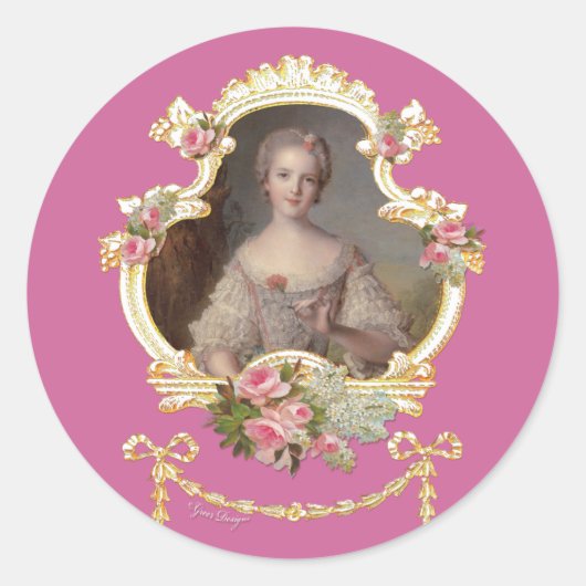 Sticker Rond Jeune princesse Louise Marie de France (Devant)