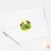 Sticker Rond Jeunes cailles de Bobwhite (Enveloppe)